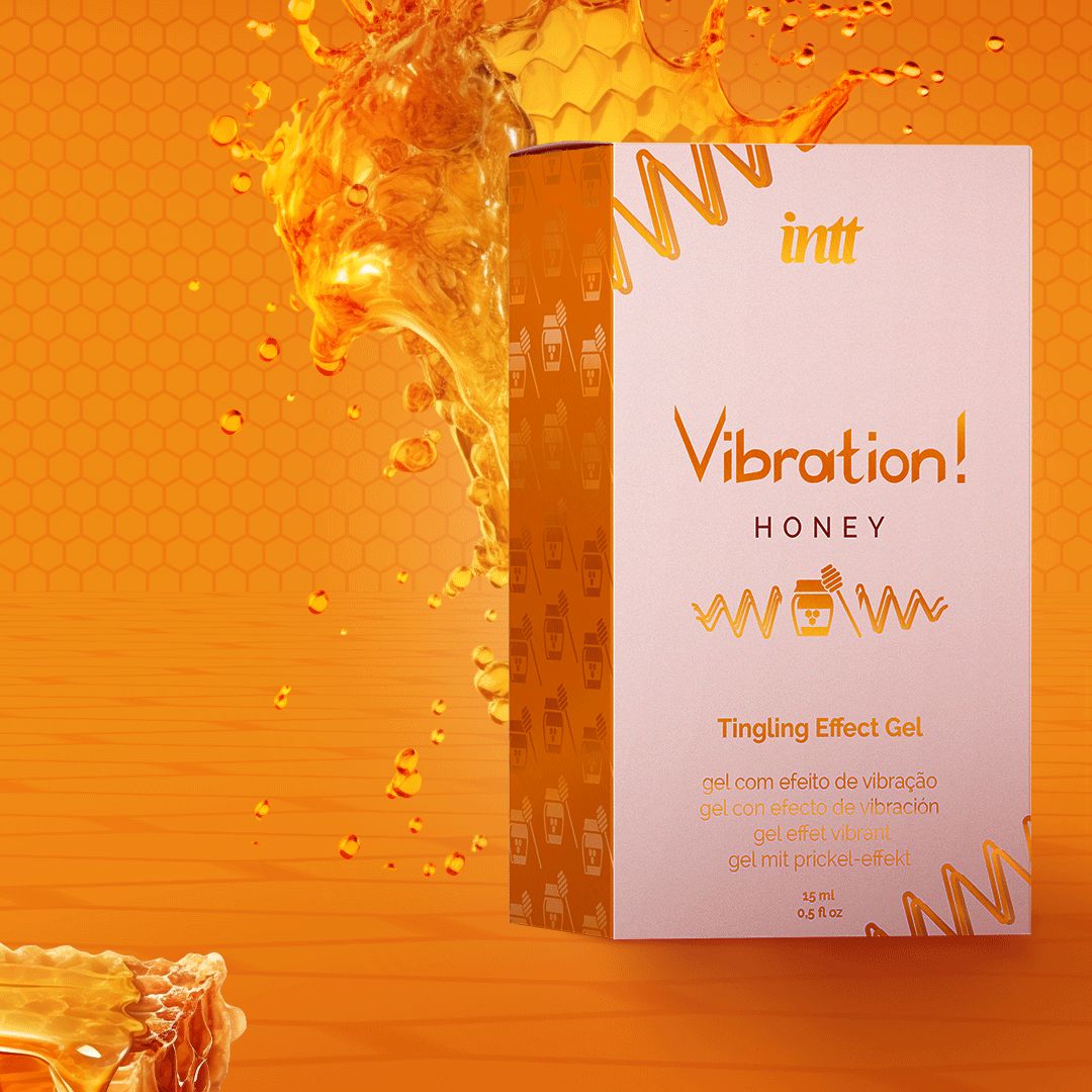 Gel vibrant aromatisé au miel Intt embrassable 