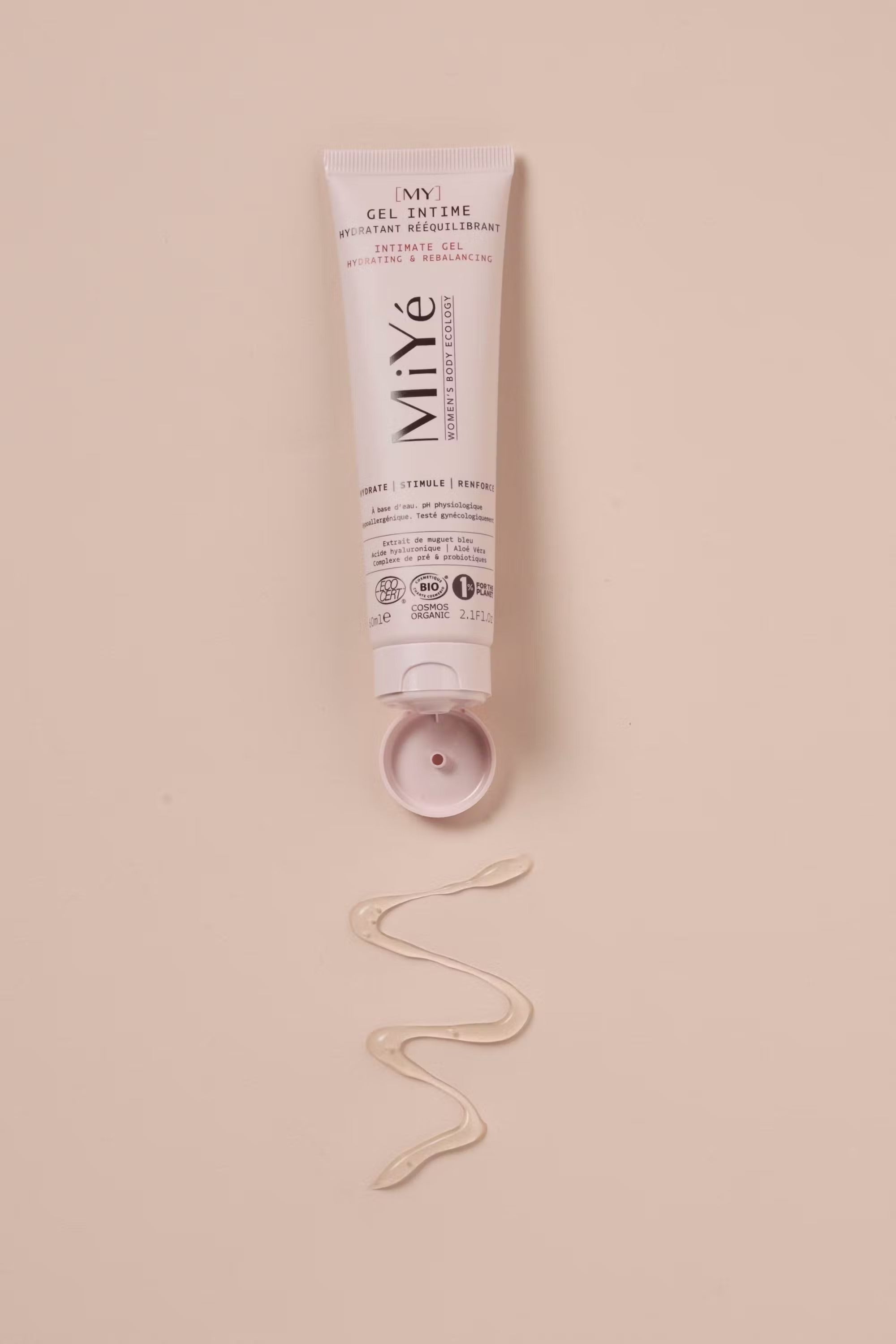 Moisturizing gel and balance of the sensitive area against vaginal drought