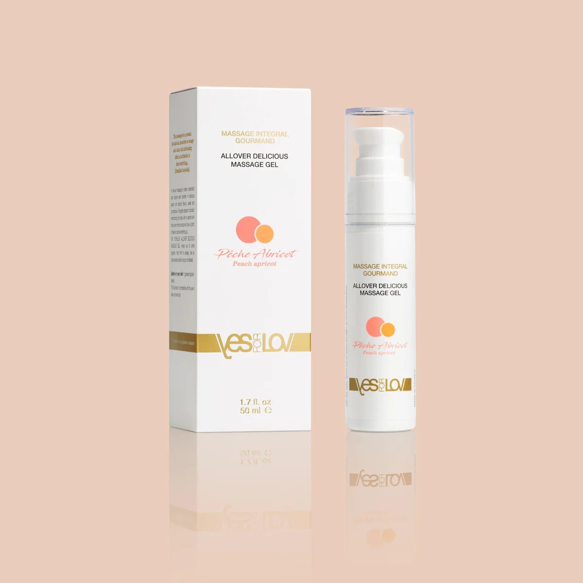 Gel massage and sloping peach flavor and apricot