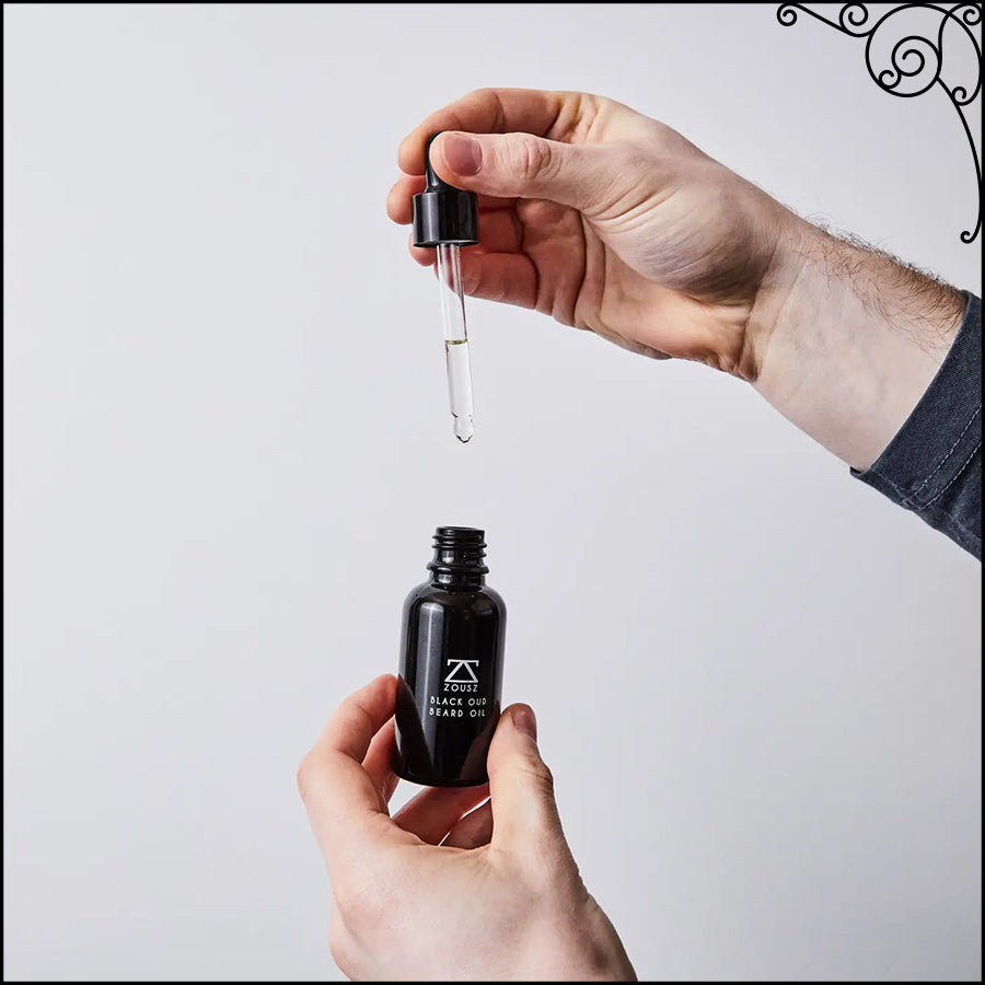 Zousz beard oil with black stick