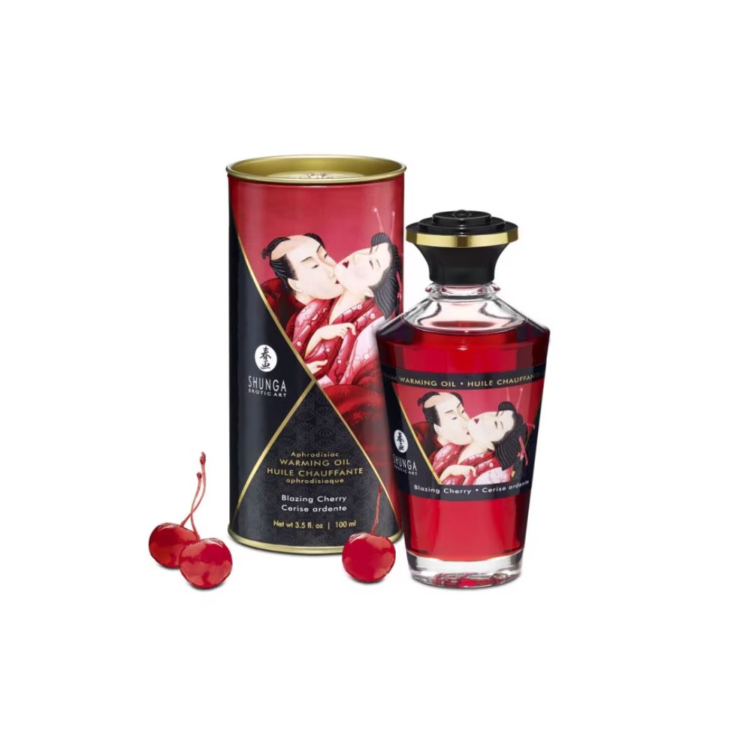 Hot massage oil stimulating lust from Shunga